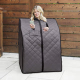 Portable Personal Sauna with FAR Infrared Carbon Panels, Heated Floor Pad, Canvas Chair