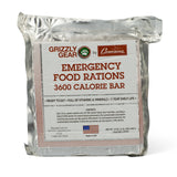 Emergency Food Rations - 3600 Calorie Bar - 3 Day Supply (5 Year Shelf Life)